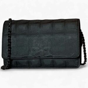 Vintage Y2K Chanel sport line nylon leather crossbody strap Bag